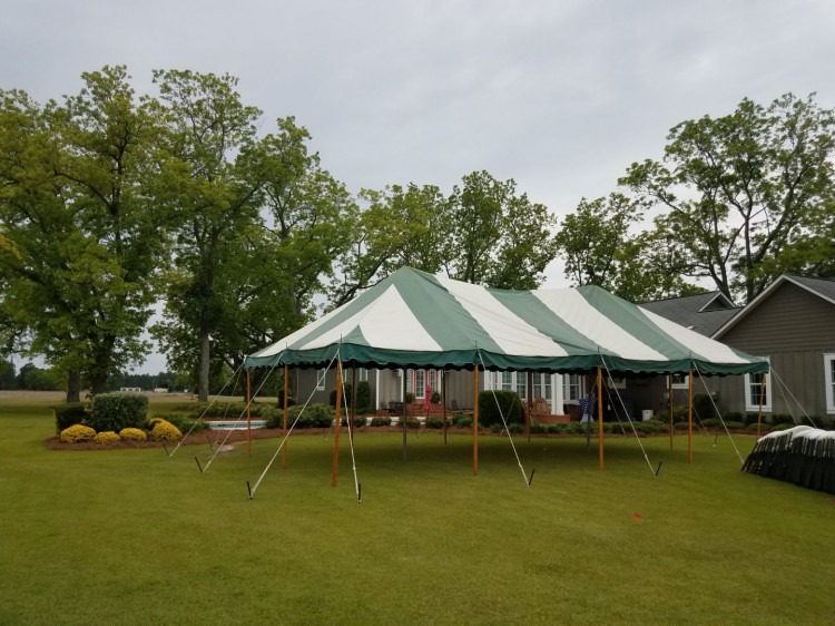 20 X 40 Green and White Tent (pole tent)