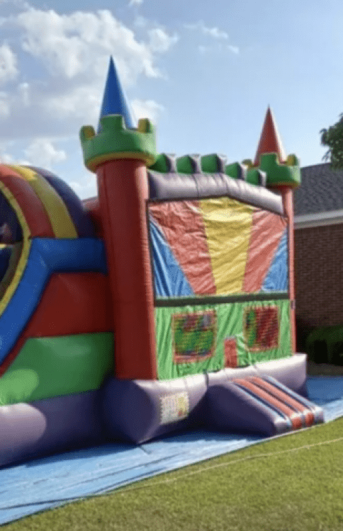 Colorful Bounce House Rental W/ Slide (Wet/Dry)