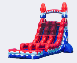 18FT Red White and Cool Popsicle Dual Lane Slide